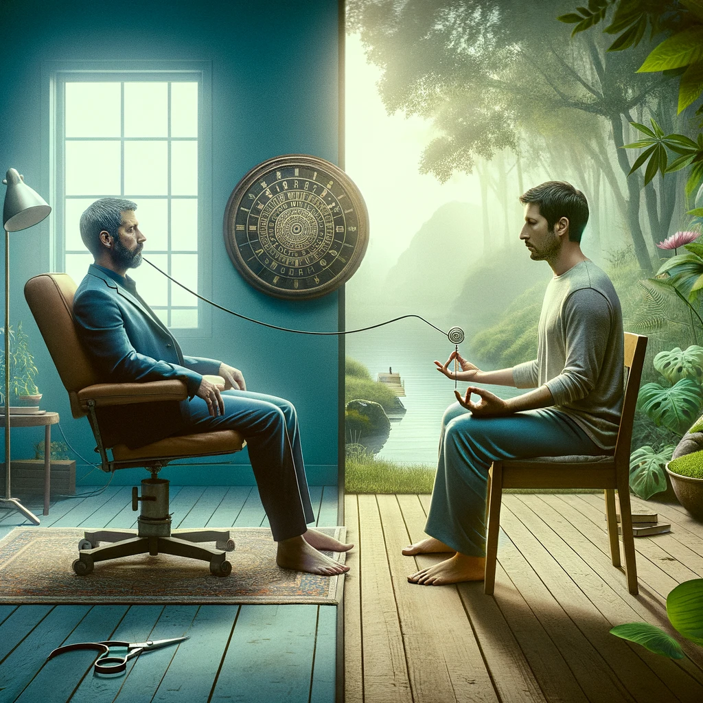 Differences between hypnosis and meditation