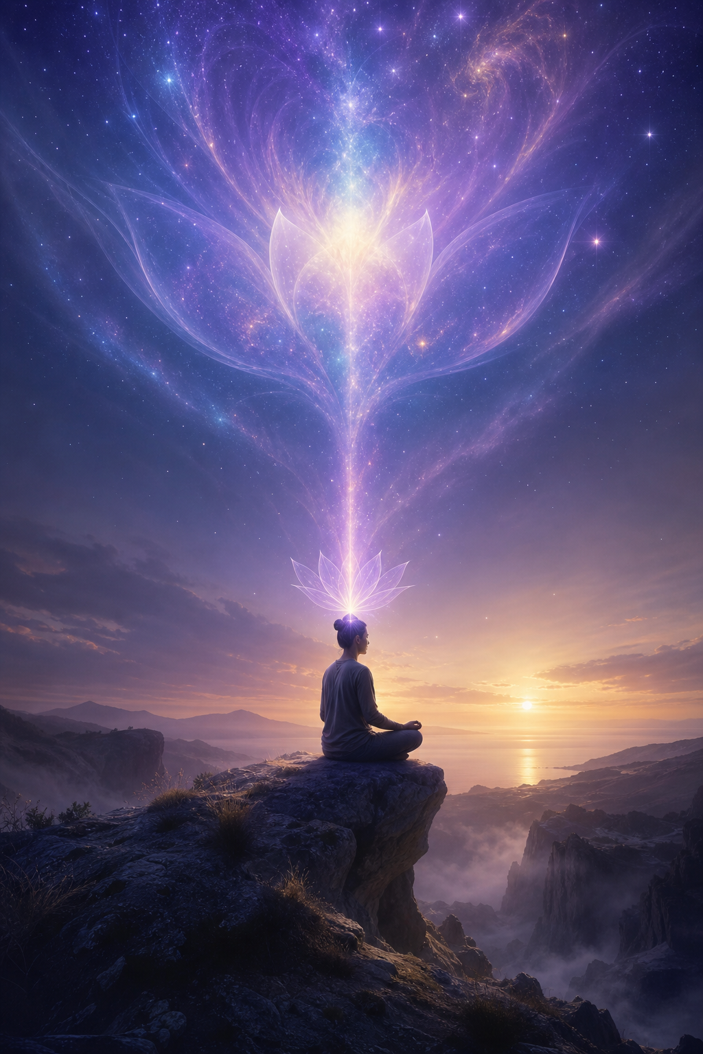 Crown Chakra block symptoms including spiritual disconnection lack of purpose and difficulty trusting life