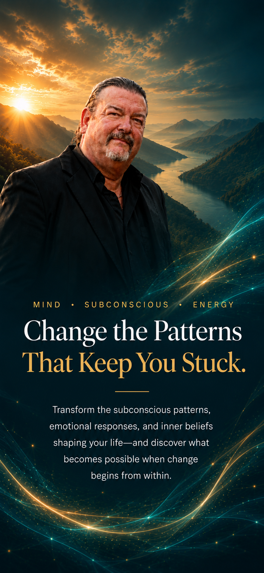 Dr. Gary Danko overlooking a mountain landscape representing personal transformation and positive change